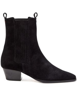 Aeyde Agata 35 Suede Ankle Boots - Black