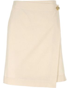 JOSEPH A-Line Wrap Skirt - Natural