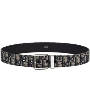 Dior Homme Jacquard Buckled Belt - White
