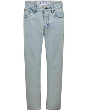 Off-White c/o Virgil Abloh Mid-Rise Straight-Leg Jeans - Blue
