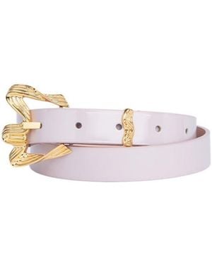 BY FAR Sculpted-Buckle Belt - White