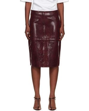 Rohe High-Waisted Midi Skirt - Red