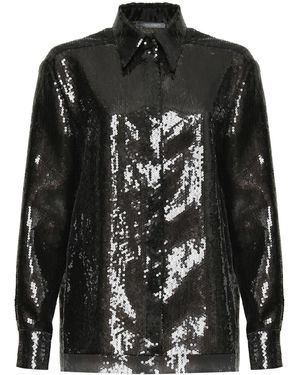 Alberta Ferretti Sequinned Shirt - Black