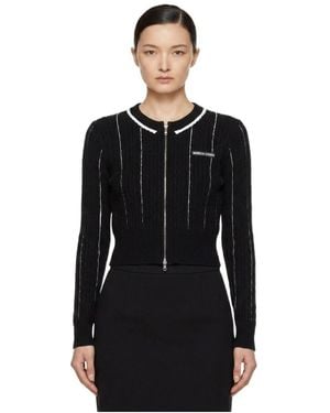 Marissa Chiara Long-Sleeved Knitted Cardigan - Black