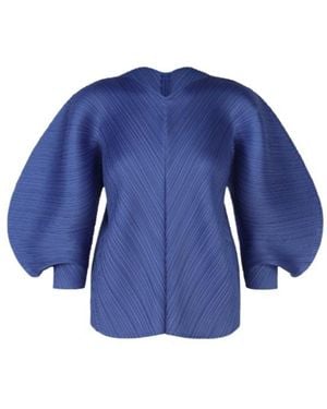 Issey Miyake Coast Pleated Top - Blue