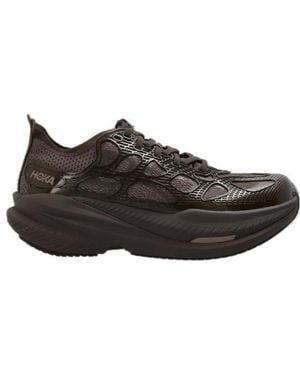 Hoka One One Mach X Caged Running Shoes - Brown
