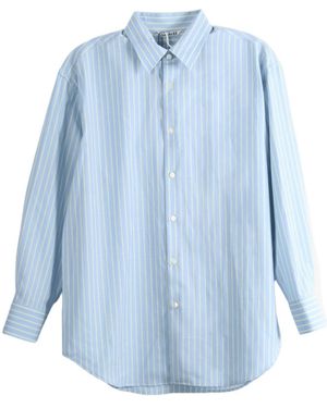 AURALEE Striped Wool Shirt - Blue