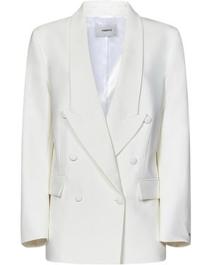 Coperni Long-Sleeved Suit Coat - White