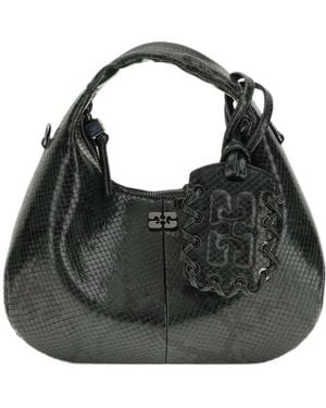 Ganni Mini Snake Shoulder Bag - Black