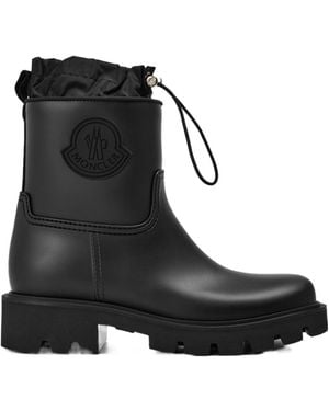 Moncler Kickstream Logo Ankle Boots - Black