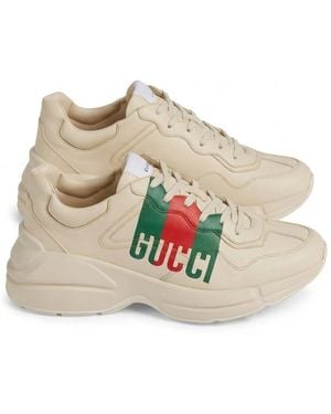 Gucci Rython Trainers - Natural
