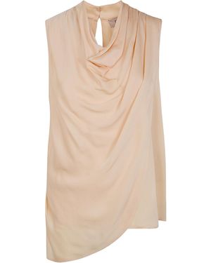 Twinset Asymmetric Sleeveless Top - Natural
