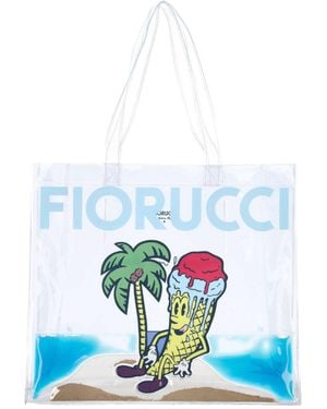 Fiorucci Graphic Print Shoulder Bag - Blue