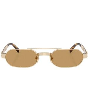 Miu Miu Eyewear Envie Geometric Frame Sunglasses - Metallic