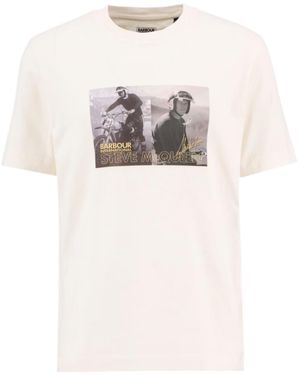 Barbour Crew Neck Short-Sleeved T-Shirt - White