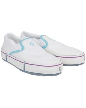 Marcelo Burlon County Of Milan Logo Printed Slip-On Sneakers - White