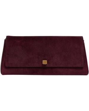 KHAITE Audrey Foldover Clutch Bag - Purple