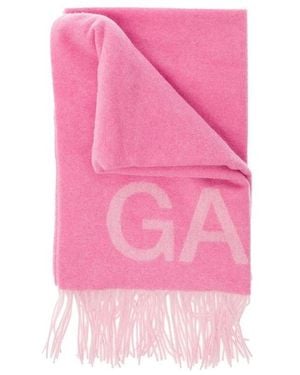 Ganni Wool Scarf - Pink
