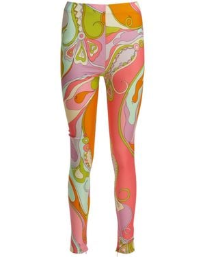 PUCCI Pucci Orchidee Printed Leggings - Red