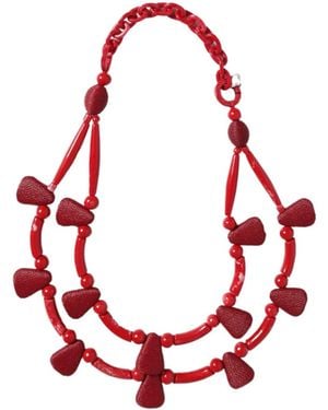 Weekend by Maxmara Bijoux Beaded Necklace - Red