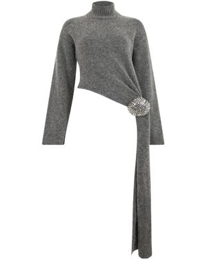 GIUSEPPE DI MORABITO Asymmetric Jewel Jumper - Grey