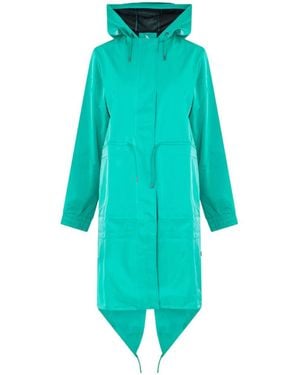 Rains Long-Sleeved Parka - Blue