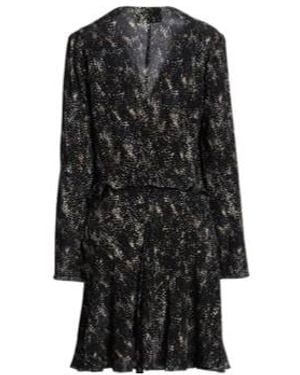 Isabel Marant Multi-colour Waist-Cinched Fashion Dress - Black