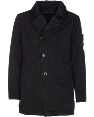 Stone Island Button-Fastening Patch-Pocket Jacket - Blue