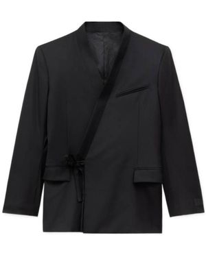 KENZO Double Breasted Tailored Kimono Jacket - Black