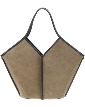 Hereu Suede Large Tote - Gray