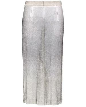 Maison Margiela Two-Tone Knit A-Line Skirt - Grey
