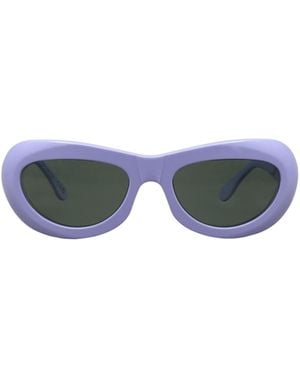 Marni Oval Plastic Spectacle Frame - Blue