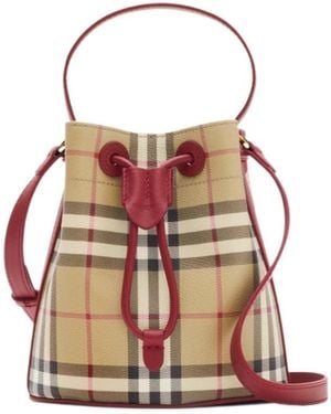 Burberry Mini Check Bucket Bag - Pink