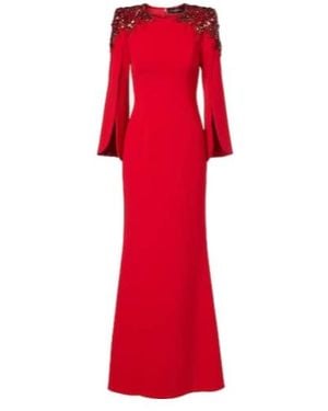 Jenny Packham Adeline Embellished Gown - Red