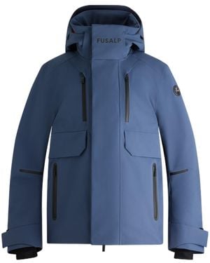 Fusalp Long-Sleeved Hooded Cotton Suit - Blue