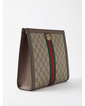 Gucci Ophidia Monogrammed Pouch - Metallic