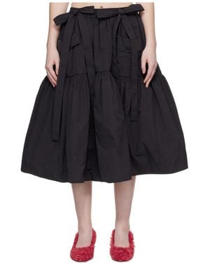Cecilie Bahnsen Cbcai Elastic Waist Midi Skirt - Black