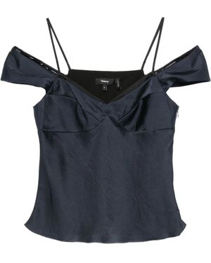 Theory Spaghetti Strap Vest - Blue