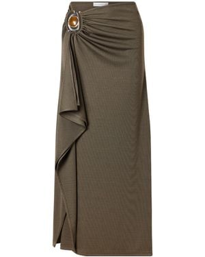 Christopher Esber Occhio Embellished Cascade Skirt - Natural