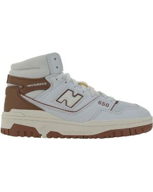 New Balance 650 High-Top Lace-Up Trainers - Grey
