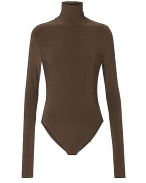 Norma Kamali Turtleneck Bodysuit - Brown