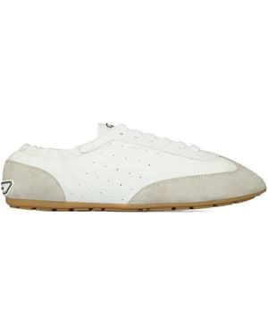 Saint Laurent Lewis Lace-Up Trainers - White