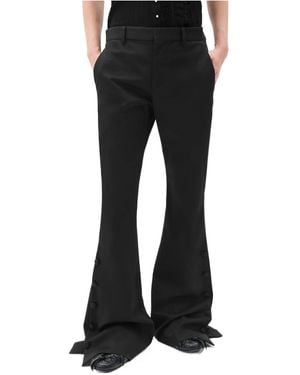 Ann Demeulemeester Vald Slim Fit Bootcut Trousers - Black
