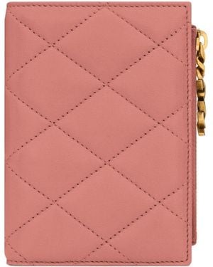 Saint Laurent Bijou Leather Wallet - Pink
