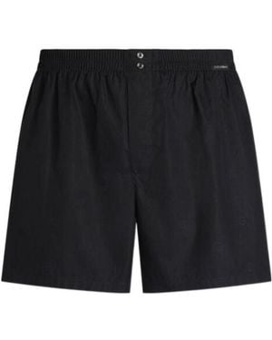 Dolce & Gabbana Logo Buttoned Boxers - Black