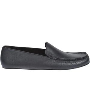 The Row Squre Toe Slip-On Loafers - Black