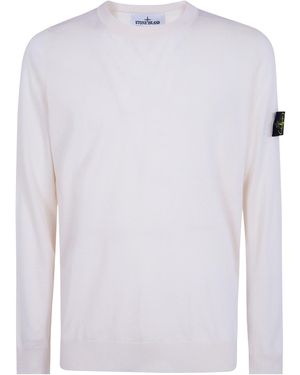 Stone Island Round Neck Jumper - White