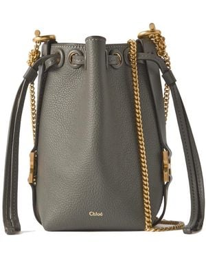 Chloé Chloé Marcie Micro Bucket Bag - Gray