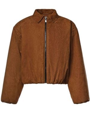 Magda Butrym Cropped Zip-Up Jacket - Brown