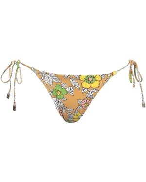 Tory Burch Floral Print Bikini Bottoms - White